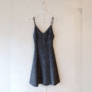 Divided Metallic Mini Dress Party Dress Backless A Line Holiday Dress Strappy